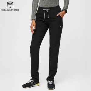 Figs Yola Skinny Scrub Pants 2.0 - Black - XS tall